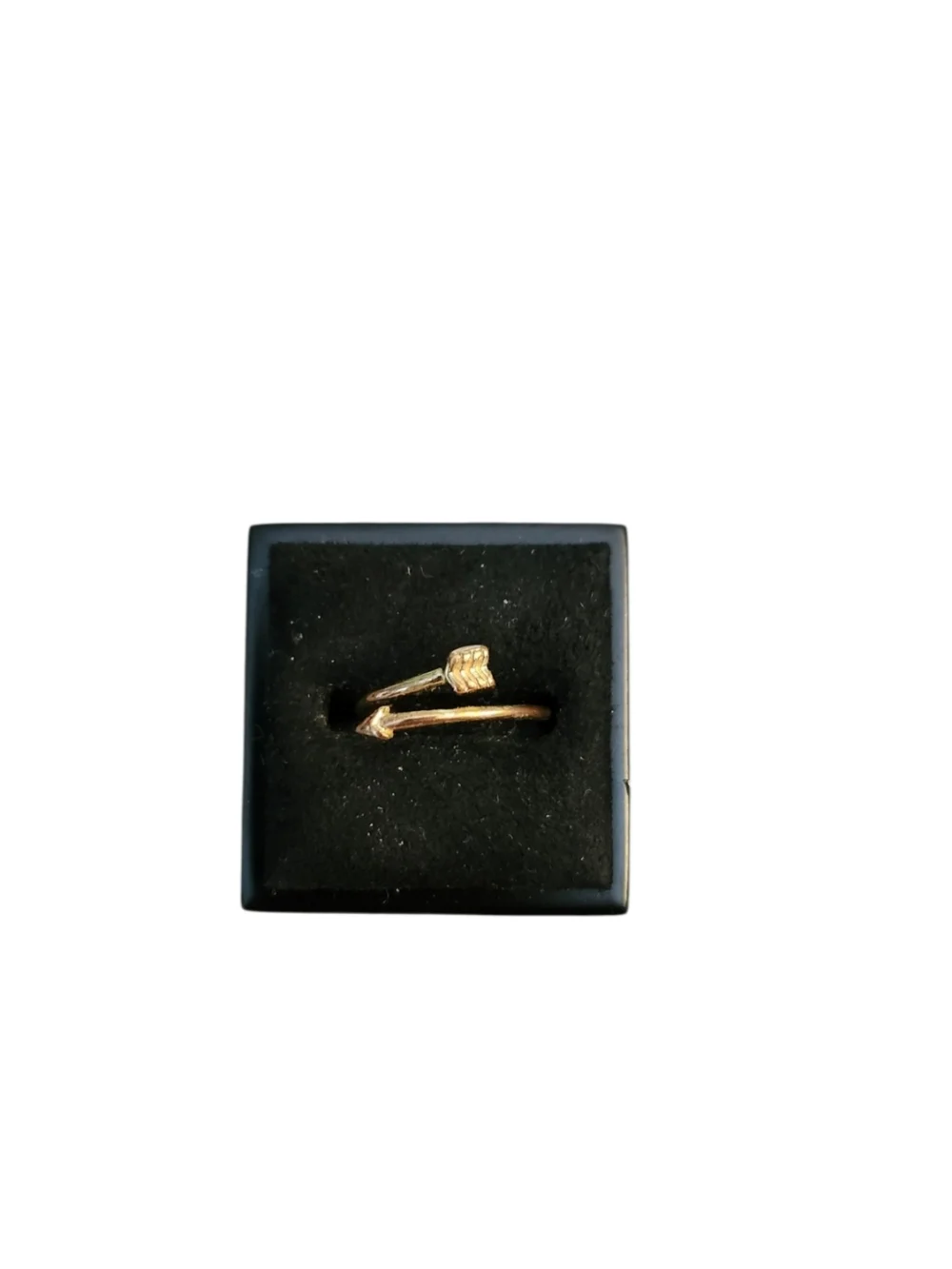 Size 4 Gold Toned Arrow Adjustable Wrap Ring